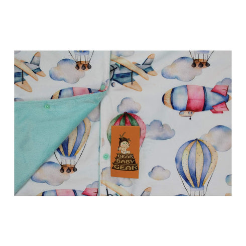 Dear Baby Gear Deluxe Car Seat Canopy - Infant Car Seat Cover - Opal Blue 40"x30" - Covers for Car Seats (Airplanes,
