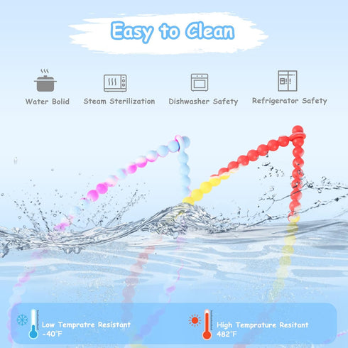 Teething Necklace for Baby - Integrated Safety Design for Toddler, Sensory Chew Necklace for Kids with Autism