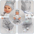 BABESIDE 6 Pcs Reborn Baby Doll Clothes for 17-22 Inch Dolls, Outfits with Hat for Newborn Boy & Girl