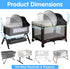 WANRU 2-Way Bassinet Mosquito Net Cover - Half-Blackout Mosquito Net for Baby Crib & Bedside Sleeper, Breathable Crib