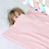 100% Cotton Baby Blanket, Light Pink, Knit Soft Warm Nursery Blanket, 30 x 40 Inches for Toddler Newborn