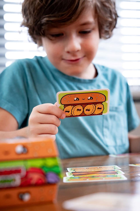 Blue Orange Games Burger ASAP! - Family Speed Matching Card Game for 2 to 5 Players, Ages 7 & Up