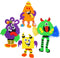 4E's Novelty Halloween Crafts for Kids, 12 Pack Silly Monsters Foam Magnet Fall Crafts, Halloween Party Activities for