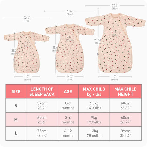 6-12 Transitional Baby Swaddling Sack with Arms Up Length Sleeves and Mitten Cuffs Months Wearable Swaddling Blanket