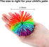 Leinuosen 12 Pieces Monkey Stringy Balls, Sensory Soft Rainbow Pom Bouncy Stress Bags, Multicolor Party Favors