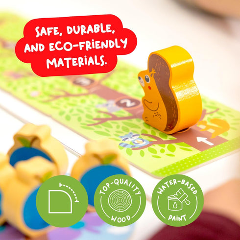 Nene Toys Squirrel in The Orchard - Cooperative Educational Game for Kids 2+ Years