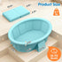 chumoasis 12M-6Y Baby Bathtub with Inflatable Top Edge, Extra Stable Infant Bath Tub, Collapsible & Portable for Baby