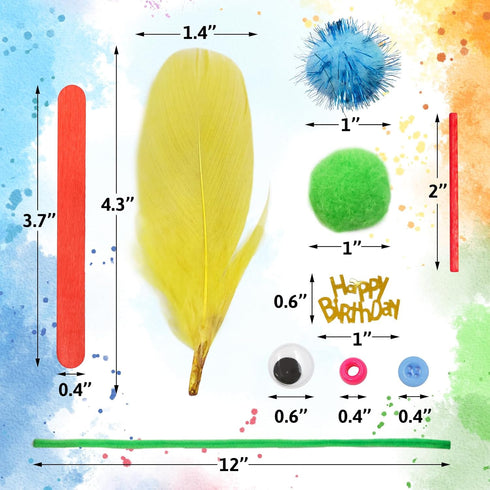 Set 1850Pcs Treasure Cove Arts and Crafts Supplies for Kids Craft Supplies Materials Kit DIY School Craft Kit Toddler