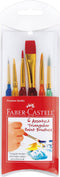 Faber-Castell Triangular Paint Brush Set, 6 Assorted Sizes for Kids