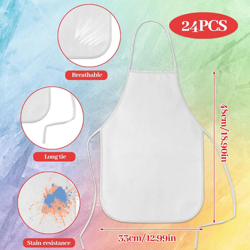KUUQA Kids Art Aprons - Bulk Painting Smocks for Craft Home Kitchen Classroom