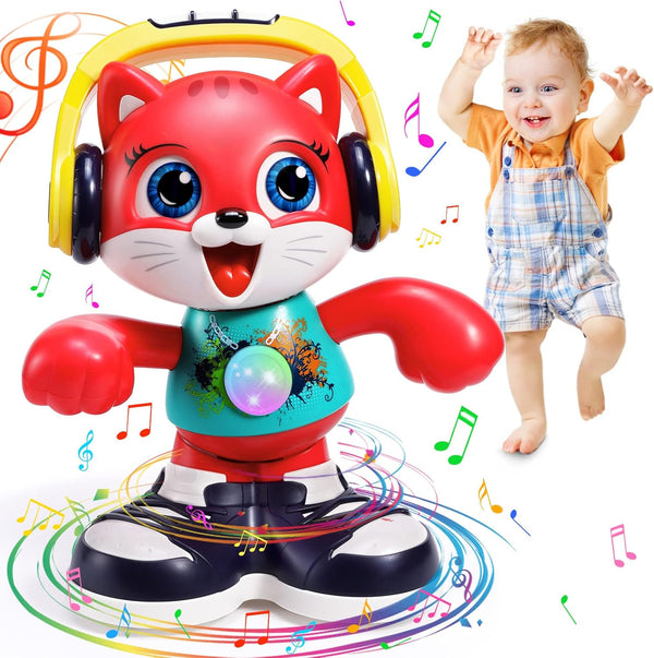 Baby Toys 12-18 Months Dancing Cat Toys for 1 Year Old Boys Girls with Music & Recording, Interactive Learning Toys