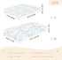 miaozhen 1 Pack 52x28 Cotton Baby Crib Sheets Ultra Soft Princess Dress Crown Cartoon Toddler Bed Cover for Nursery