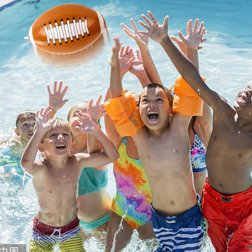 LovesTown Inflatable Footballs - 12 Inch Blow Up Footballs for Kids Beach Party Supplies (3 Pack)