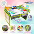 Setup Gray Foldable Origami Kids Travel Tray Placemat Cover, Easy to with Bonus Portable Multipurpose Side Pockets