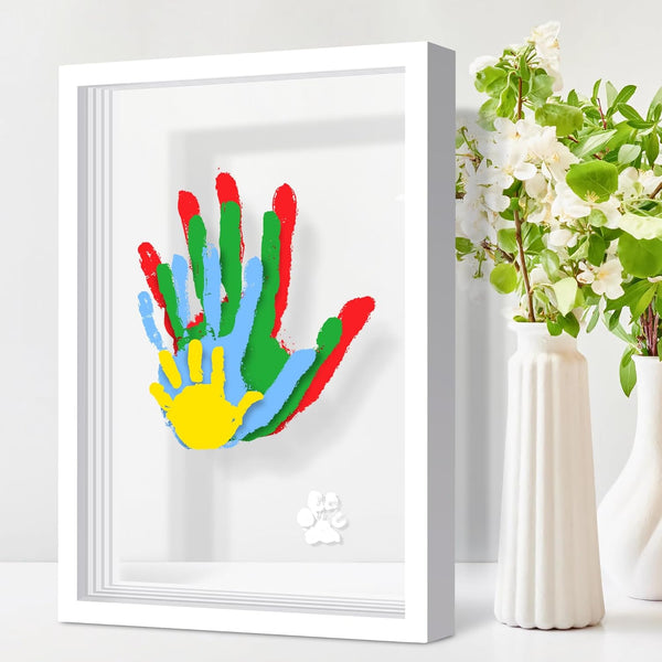 Omrhvi Family Handprint Kit, Hand Prints Keepsake Frame, DIY Craft Gift for New