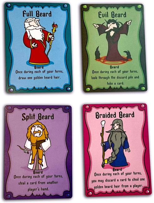 2-5 Beard Wizards Card Game for Players by The Dusty Top Hat