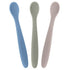WeeSprout Silicone Baby Spoons - First Stage Infant Feeding Utensils with Soft-Tip, Bendable Kitchenware, Set of 3 with