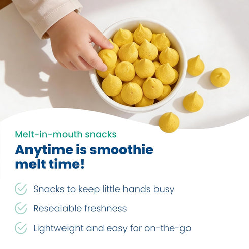 6 Amara Smoothie Melts - Mango Carrot - Baby Snacks Made With Fruits and Vegetables - Healthy Toddler Snacks For Your