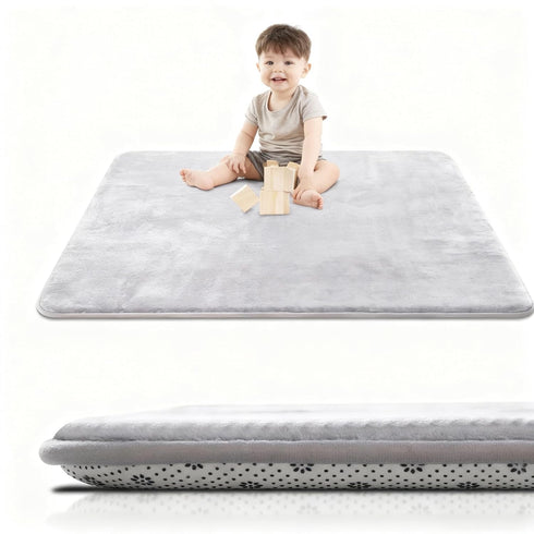 Lansber Baby Play Mat for Floor, 1.2 Thick Foam 50X50 Playpen Mat, Ultra-Soft