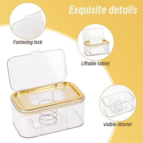 Gold Baby Wipes Dispenser - Large Capacity Holder