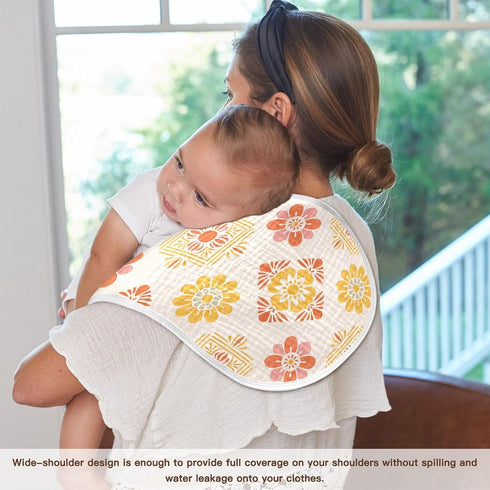 decor gift Summer 4 Pack 22x11in Cotton Baby Burp Cloth Soft Touch Cinco De Mayo Pastel Baby Feeding Cloth for Gender