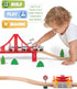Payarma Set 3-5 Wooden Train Track Accessories Train Railway Accessories Double Suspension Train Bridge Toy Train