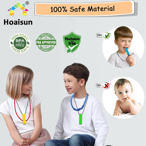 12 Pack, Sensory Chew Necklaces Stretchy Chewy Necklace Sensory Toys for Kids with Autism, ADHD, Biting, Teething