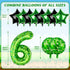 AXBMM 40 Inch 6 Set 6) Green Pixel Themed Number Balloon Foil Balloon for Girls & Boys Birthday Party Decorations