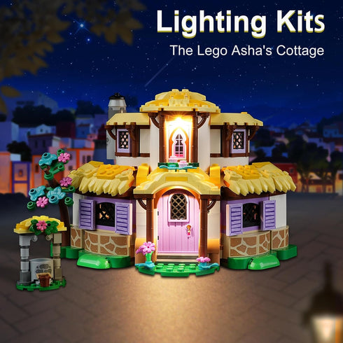 LED Light Kit for Lego Disney Asha’s Cottage 43231 Building Set, Compatible with Lego 43231 (Lights Only)