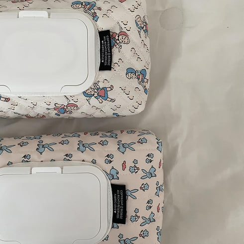 Xinsheinelry Baby Dispenser Quilted Wipe Holder Case Printed Pattern Box Keep Wet Wipe Container