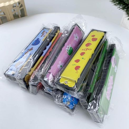 Bertork 24 Pack 3-12, Kids Harmonicas Birthday Party Favors - Colorful Cartoon Music Toys for Boys Girls Age Goodie Bag