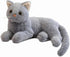 TUKVESZE Gray Cat Plush Soft Plush Cat Toy, 12 inch Realistic Black Cat
