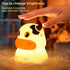 AVEKI Night Light for Kids, Portable Tap Control Rechargeable Color Changing Lamp, Remote Control Cute Cow Night Lamp
