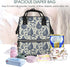 TZTTZT Backpack, Mommy Vintage Blue Paisley Print Diaper Bag Toddler Baby Girl Boy Diaper Bag for Mom Dad, Bags Travel