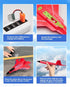 F22 2.4GHz 2 ANTSIR RC Airplane, Remote Control Jet with Gyro Stabilizer, LED Lights, Batteries, Easy to Fly for Kids