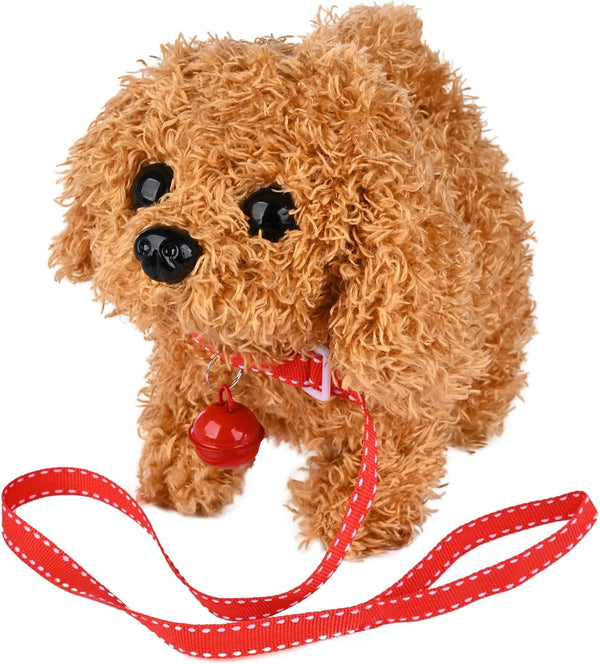WorWoder Plush Teddy Toy Puppy, Electronic Interactive Pet Dog for Kids, Walking Barking Companion Animal