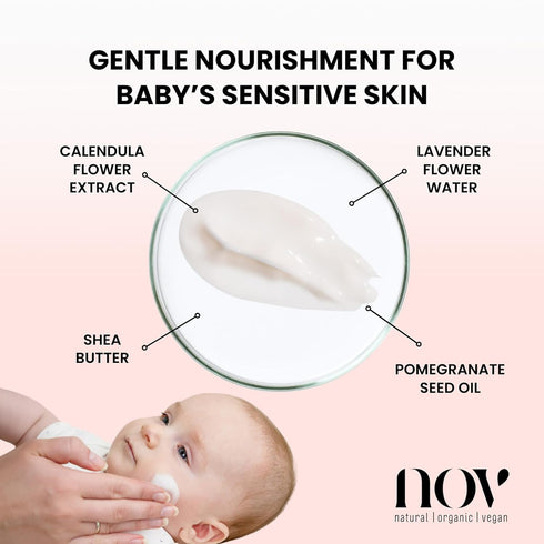 8.45 oz NOV Baby Nourishing Hydra Lotion - Baby Lotion for Newborn to Calm Itchiness and Redness - Newborn Essentials