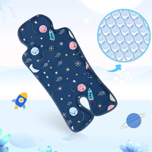 Pinkunn 2 Pcs Gel Car Seat Cooler Pad, Breathable Summer Chair Ice Cushion for Stroller Baby Dining Chair, Safety Seat