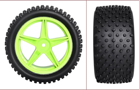 1/10 PreGlued 12mm Hex 2.2'' RC Buggy Wheels and Tires for Traxxas Redcat Shockwave WLtoys 144001 Off-Road Cars