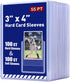 RIXUGIT 200ct 55pt 3" x 4" Hard Plastic Card Protector - 100ct Hard