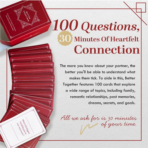 Honest Conversation Starter Couple Games - 100 Deep & Romantic Questions Card Games for Couples Date Night Gifts