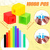 Jenaai 1000 Pieces Linking Cubes Counting Blocks, Colorful Math Manipulatives for Preschool Activities Boys Girls