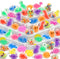 Mini Fidget Animal Squishy: 55pcs Small Squishies Prizes, Party Favor Stress Balls