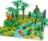 2 (10 Inches Rainforest Jungle Trees Building Blocks Bricks with Base Plates for Each), Forest Garden Plants Flowers