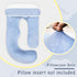 100% Pregnancy Pillow Cover J-shaped Replacement Pillowcase(Cover Only), Soft Full Body Pillow Case for Maternity