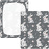 KICPOAY 52x28 Bunny Bow Flower Easter Toddler Bed Crib Sheets Baby Crib Sheets Cover for Soft Mini Crib Mattress