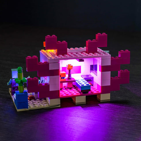 LED Light Kit for Lego The Axolotl House 21247, Minecraft Lighting Set Compatible with Lego 21247 (No Lego Model)