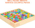 Wooden Sudoku Puzzles Board Game with Drawer, Colorful Math Brain Teaser Educational Desktop Game