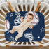 52x28in Baby Crib Sheet Star Baseball Sport Crib Mattress for Boys and Girls Playard Sheet Soft Breathable Fitted Baby