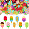 JUNEBRUSHS 150Pcs Ice Cream Mini Erasers for Bulk, Cute Fruit Shaped Pencil